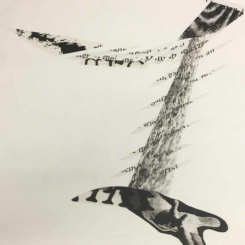 Fria Elfen | Die Leichtigkeit des Seins I, 2020 Folie auf Papier, Bildtext - Collage/Acrylglas, 50 x 50 cm Euro 400,–
